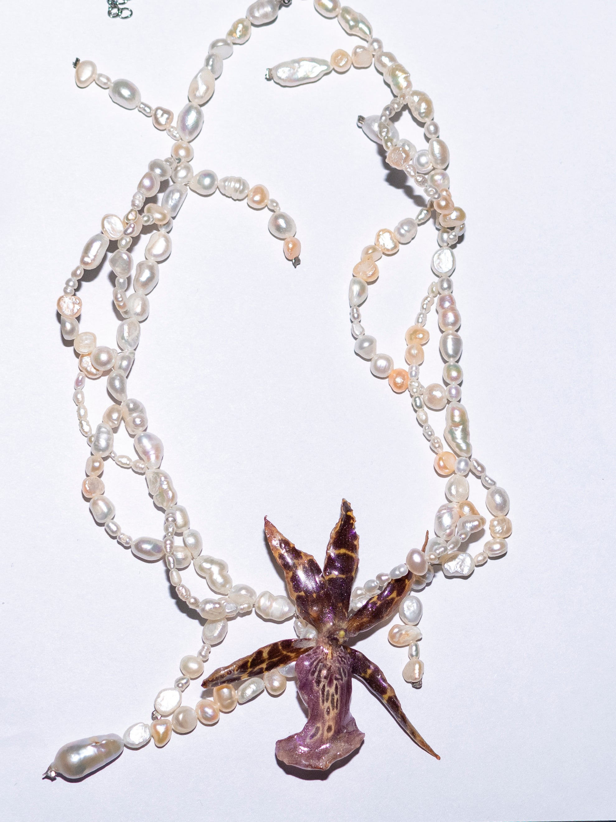 Tiger orchid necklace