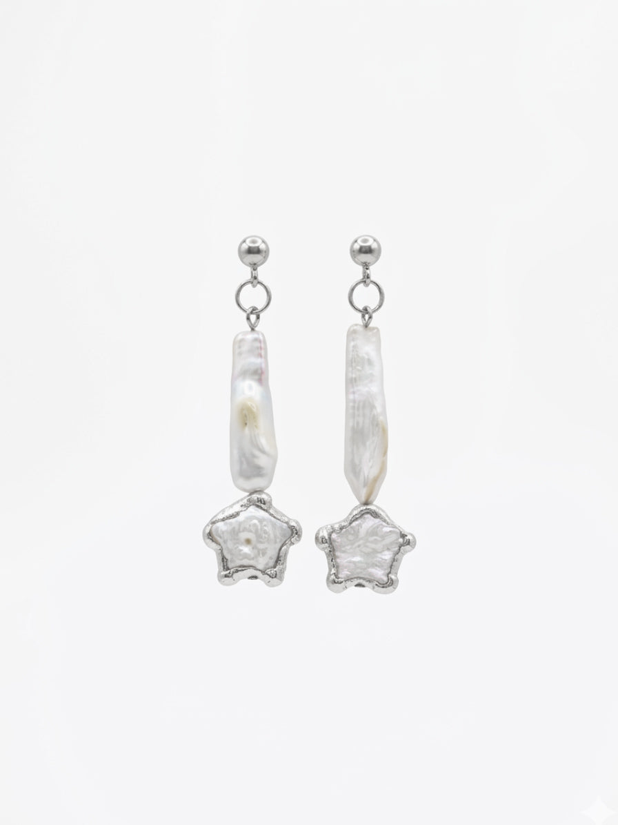 Baroque pearl earrings