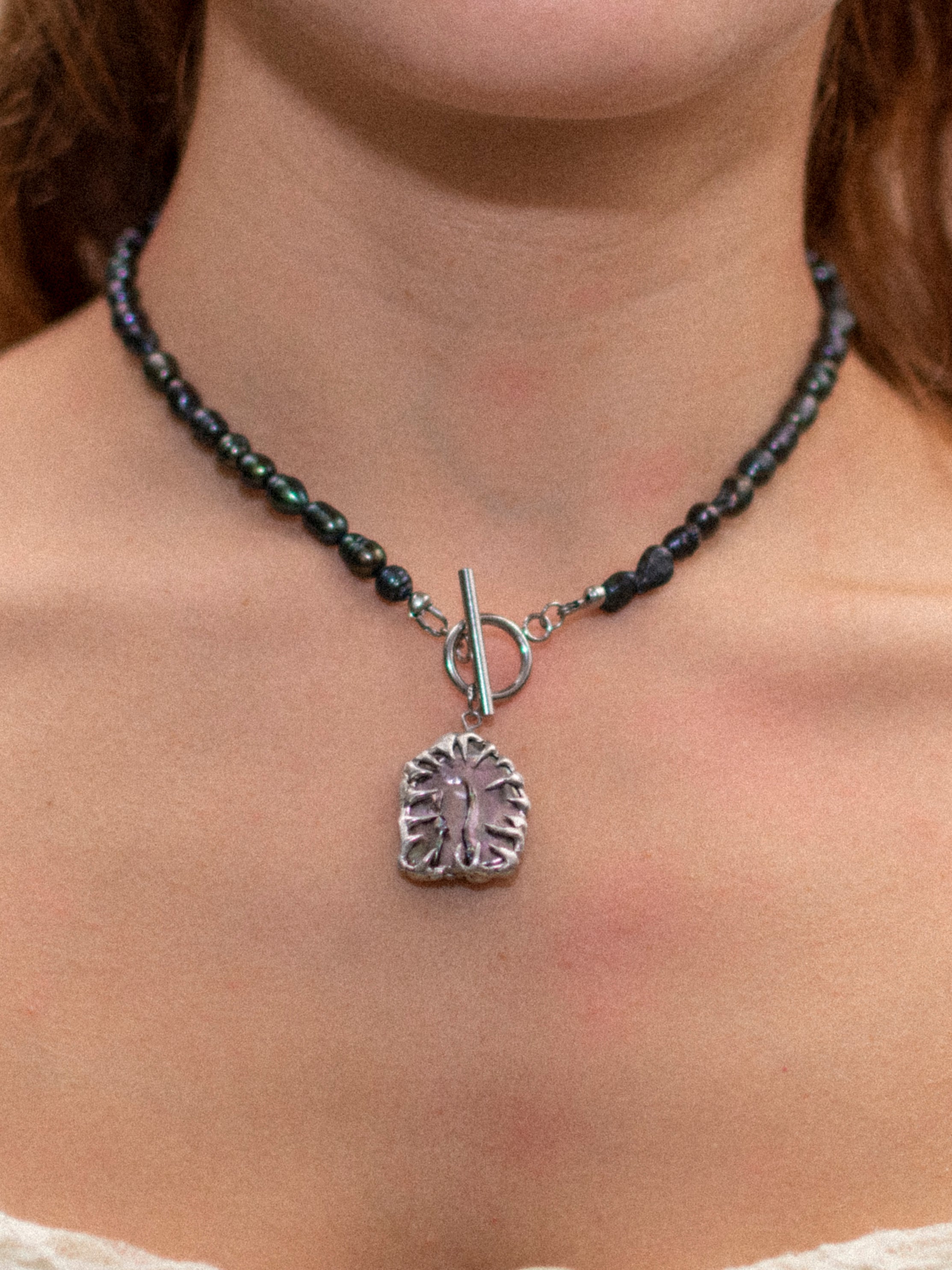 Black pearl necklace