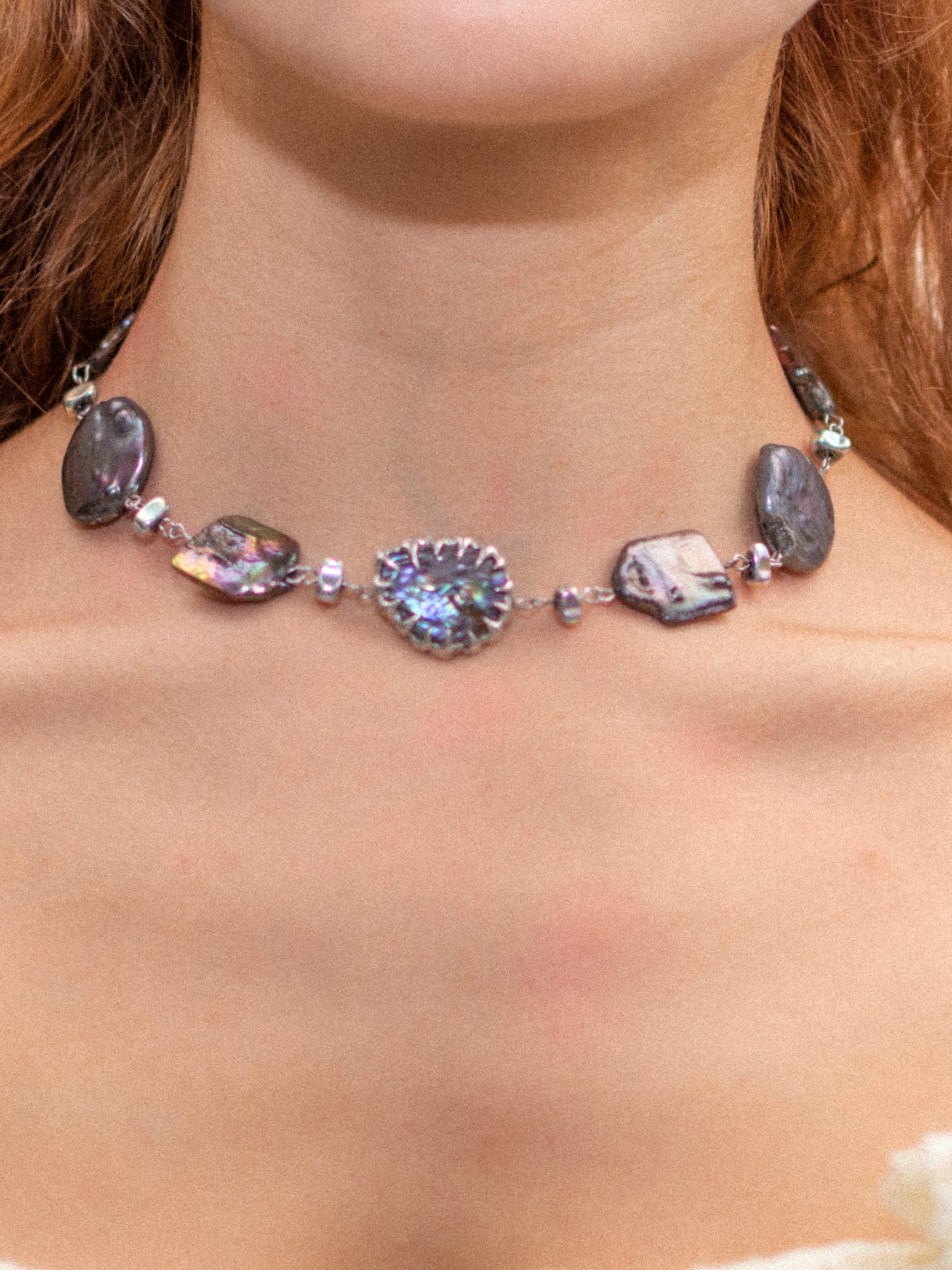 Black baroque pearls