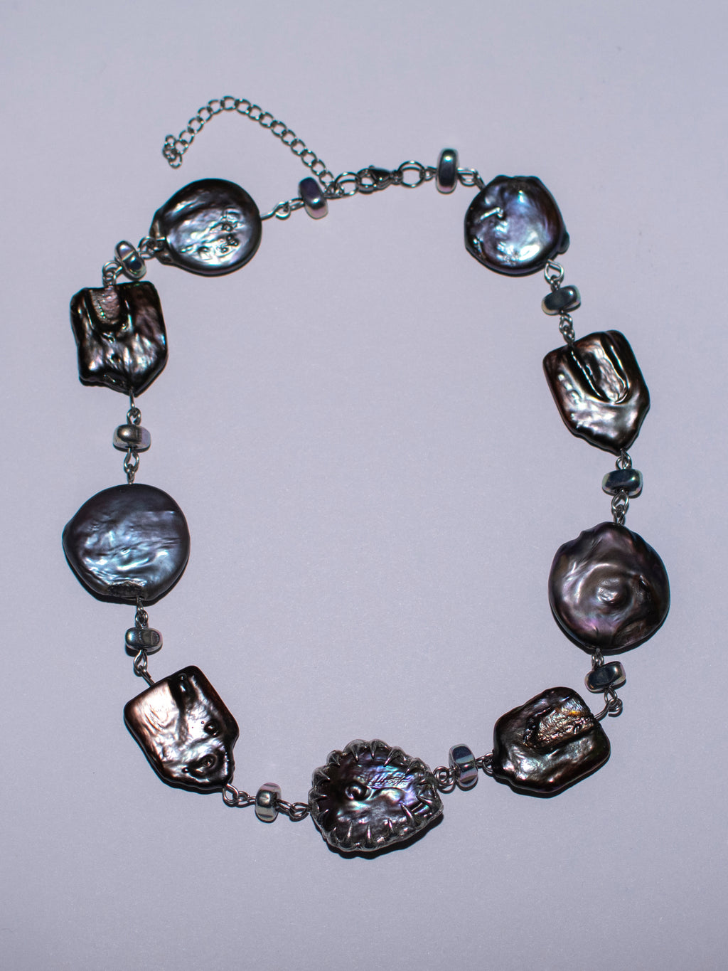 Black baroque pearls