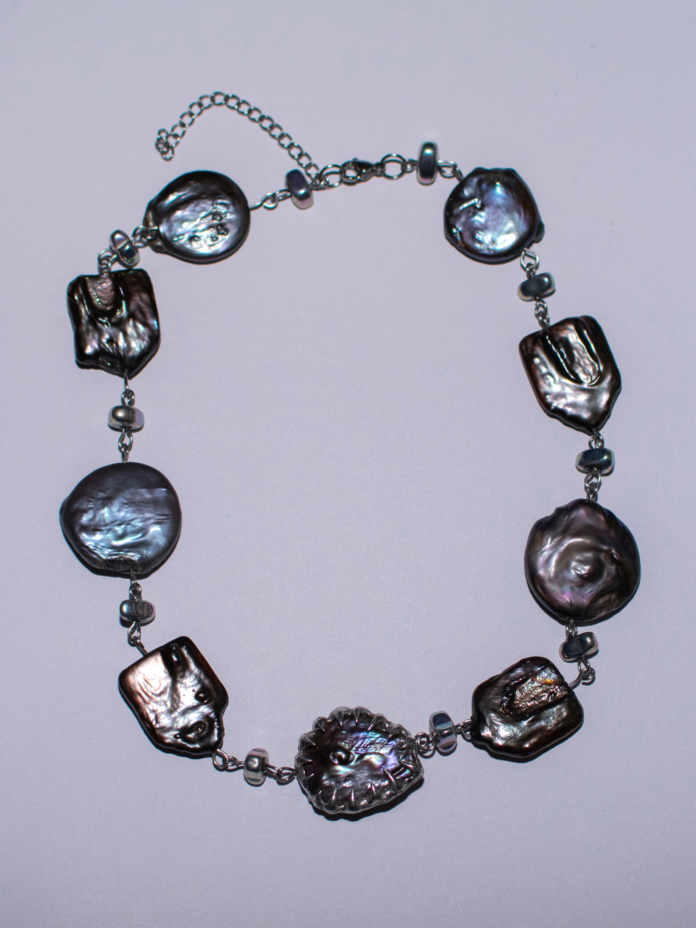Black baroque pearls