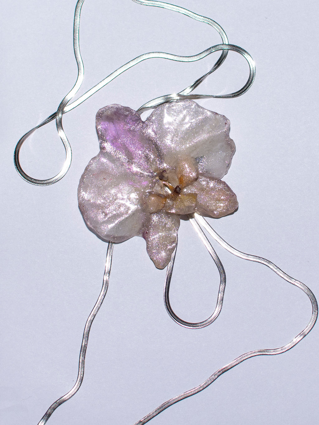 Orchid chain necklace