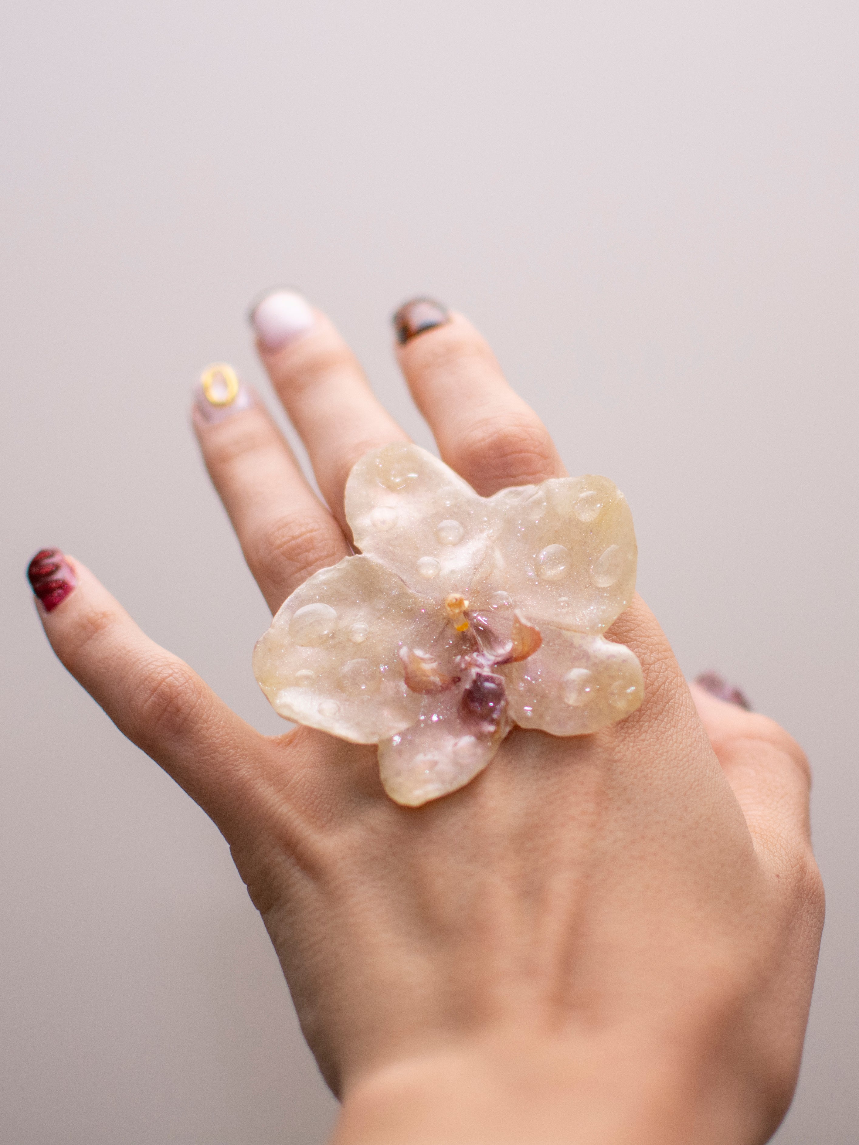 Yellow orchid ring